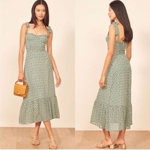 Reformation Nikita Dress Green floral size 2